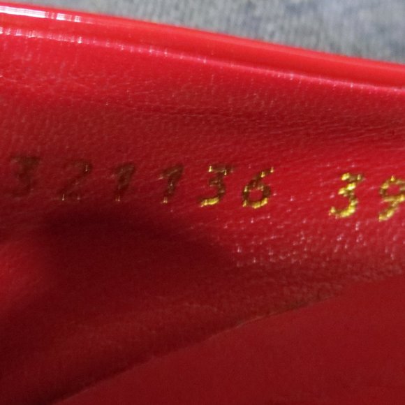 Gucci Stiletto's Tomato Red Leather Pumps / Heels Size 8 US - Picture 6 of 8